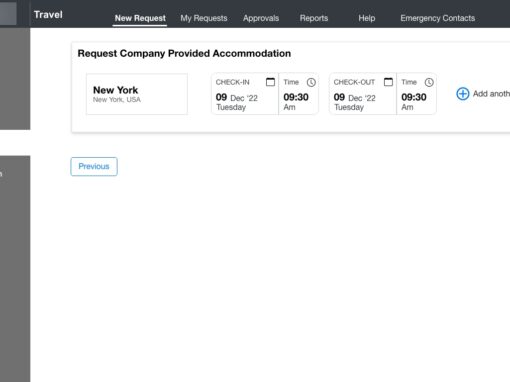 Travel Management - Company accomodation