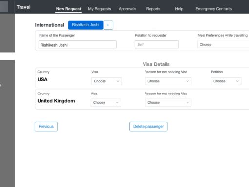 Travel Management - Passenger Details