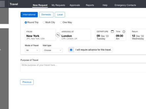 Travel Management - Travel Plan round trip